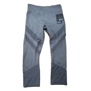Rctiv8 Grey NEW Leggings Mesh Panels NWT Crop Cropped 4 Way Stretch - MSRP $89